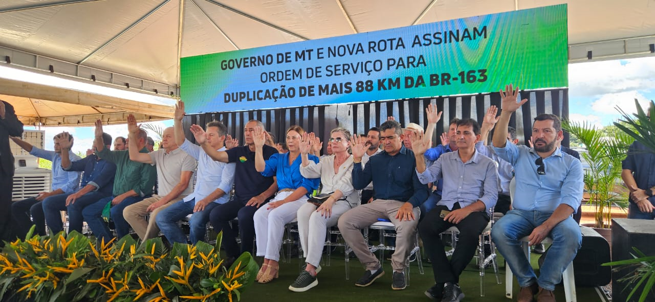 Deputado Cláudio Senna celebra início das obras de duplicação da BR-163 em Mato Grosso entre Mutum e Lucas do Rio Verde