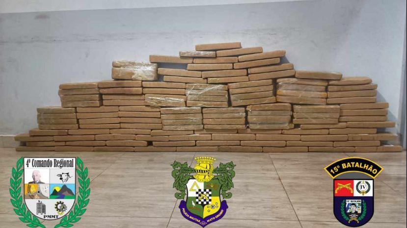 Adolescente é preso transportando 120 quilos de maconha