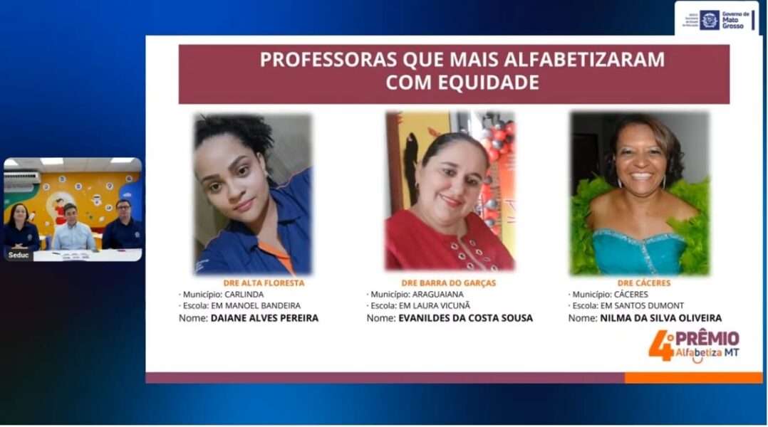 Escolas Municipais de Cáceres são premiadas no 4º Alfabetiza