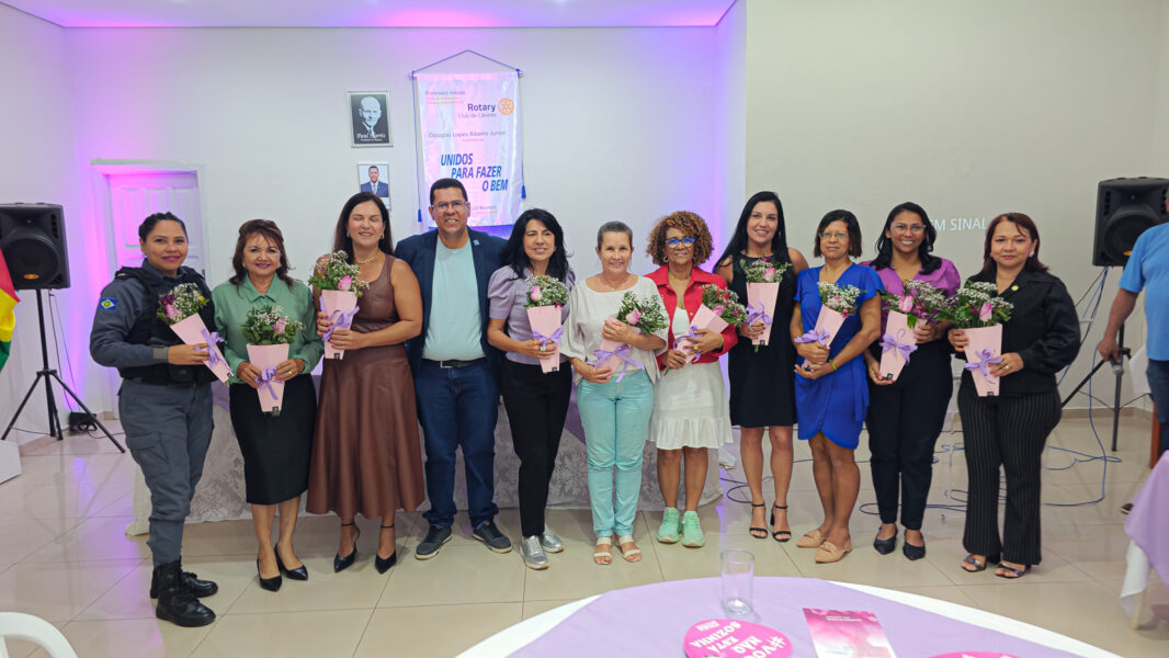 Rotary Club de Cáceres promove debate sobre violência contra a mulher no Agosto Lilás
