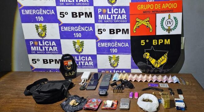 Polícia Militar prende homem com entorpecentes e arma de fogo em Rondonópolis