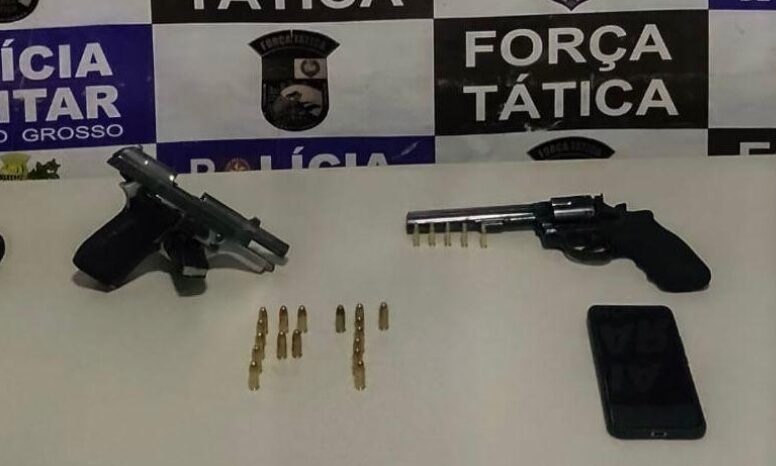 Força Tática prende homem com duas armas de fogo em Rondonópolis