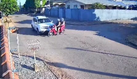 Alta Floresta | Mãe e filho são arremessados após moto ser atingida por carro