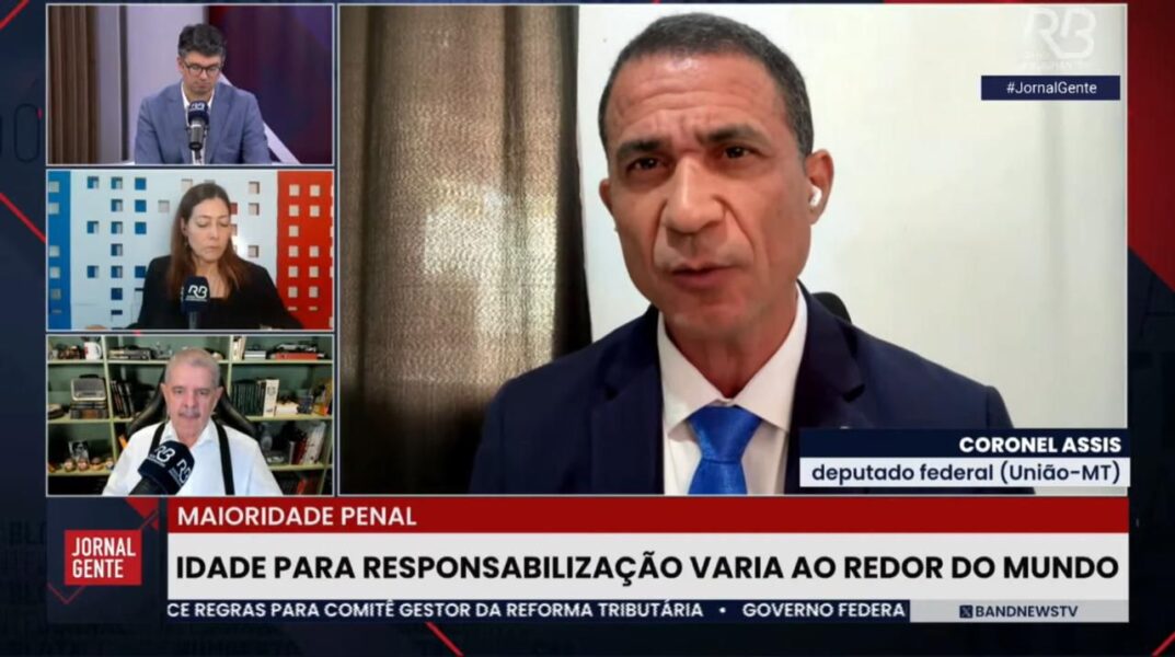 Deputado Coronel Assis defende redução da maioridade penal e critica PEC da Segurança Pública em entrevista à Rádio Bandeirantes