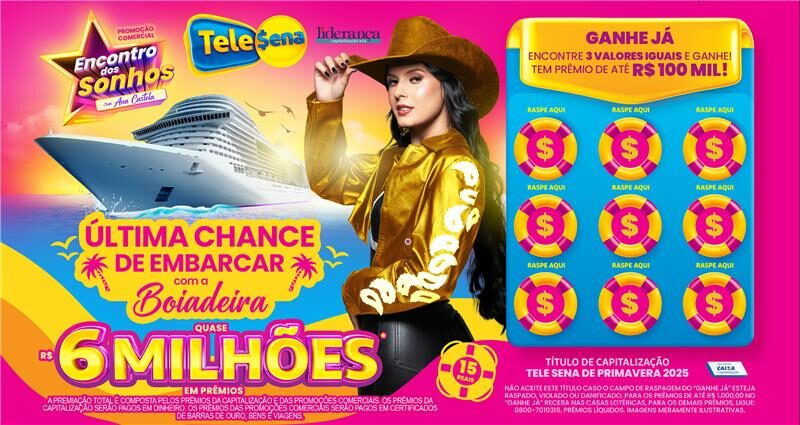 Tele Sena de Primavera sorteia R$ 1 milhão no “Mais Pontos” e distribui quase R$ 6 milhões em prêmios