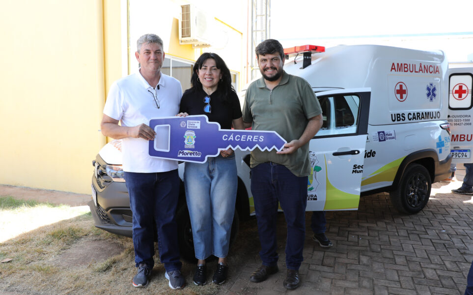 Cáceres | Prefeitura leva ação de saúde, entrega ambulância no distrito de Caramujo e celebra convênio de mais de R$ 1,3 milhão