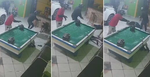 Motociclistas invadem bar e matam amigos com tiros à queima-roupa