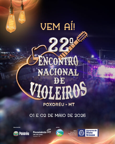 “22º Encontro Nacional de Violeiros de Poxoréu” será realizado nos dias 1 e 2 de maio 