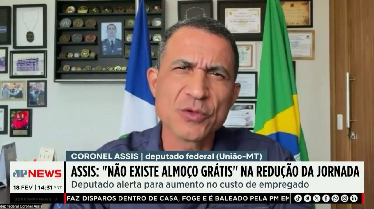 Deputado Coronel Assis alerta sobre impacto da redução da jornada 6×1 e crítica artimanha eleitoral da esquerda