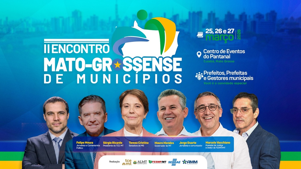 II Encontro Mato-grossense de Municípios será realizado de 25 a 27 de março em Cuiabá