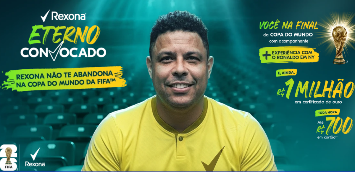 Rexona leva torcedores para a final da Copa do Mundo da FIFA 2026™, em uma experiência com Ronaldo Fenômeno em Nova York