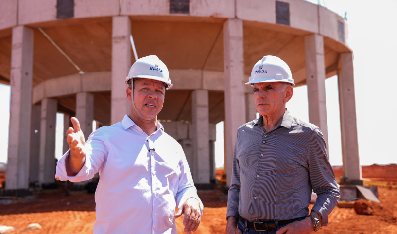 Prefeito acompanha avanço das obras da Inpasa em Rondonópolis, que recebe investimento de R$ 2,7 bilhões