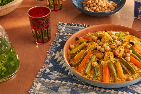 Receita de Cuscuz Marroquino de Legumes e Frango