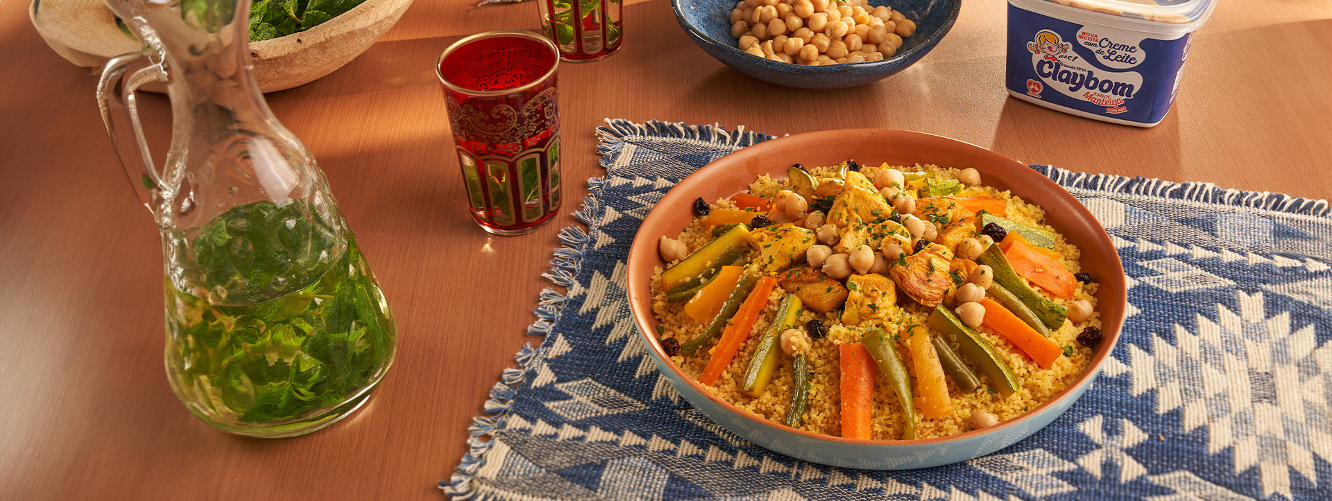 Receita de Cuscuz Marroquino de Legumes e Frango Cuscuz-marroquinho-Claybom