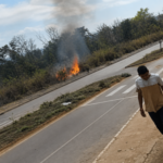 Enquanto equipes lutam contra queimadas, vídeo mostra homem colocando fogo em mata em Rondonópolis; veja vídeo individuo queimadas