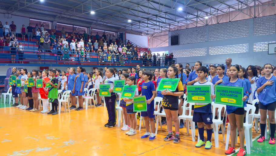 Cerca de 400 crianças entram em quadra nos Jogos Escolares Mirim de Rondonópolis Screenshot_1