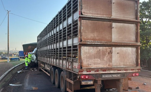 Engavetamento entre quatro carretas deixa motorista morto na BR-163 em Rondonópolis acidente (2)