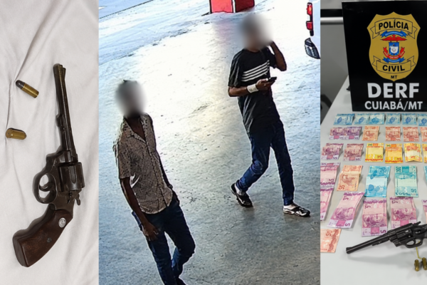 Menino de 11 anos é baleado durante assalto com refém em farmácia de Cuiabá